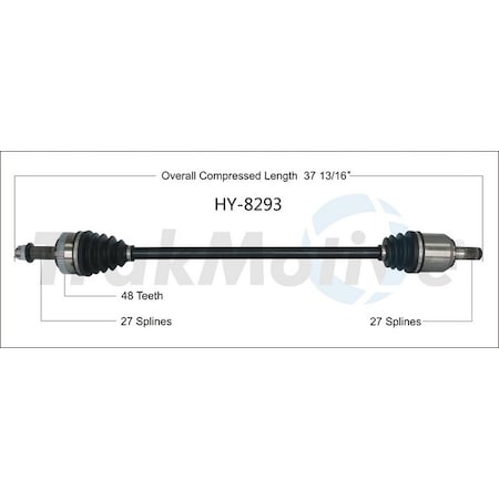 Surtrack Axle Cv Axle Shaft, Hy-8293 HY-8293